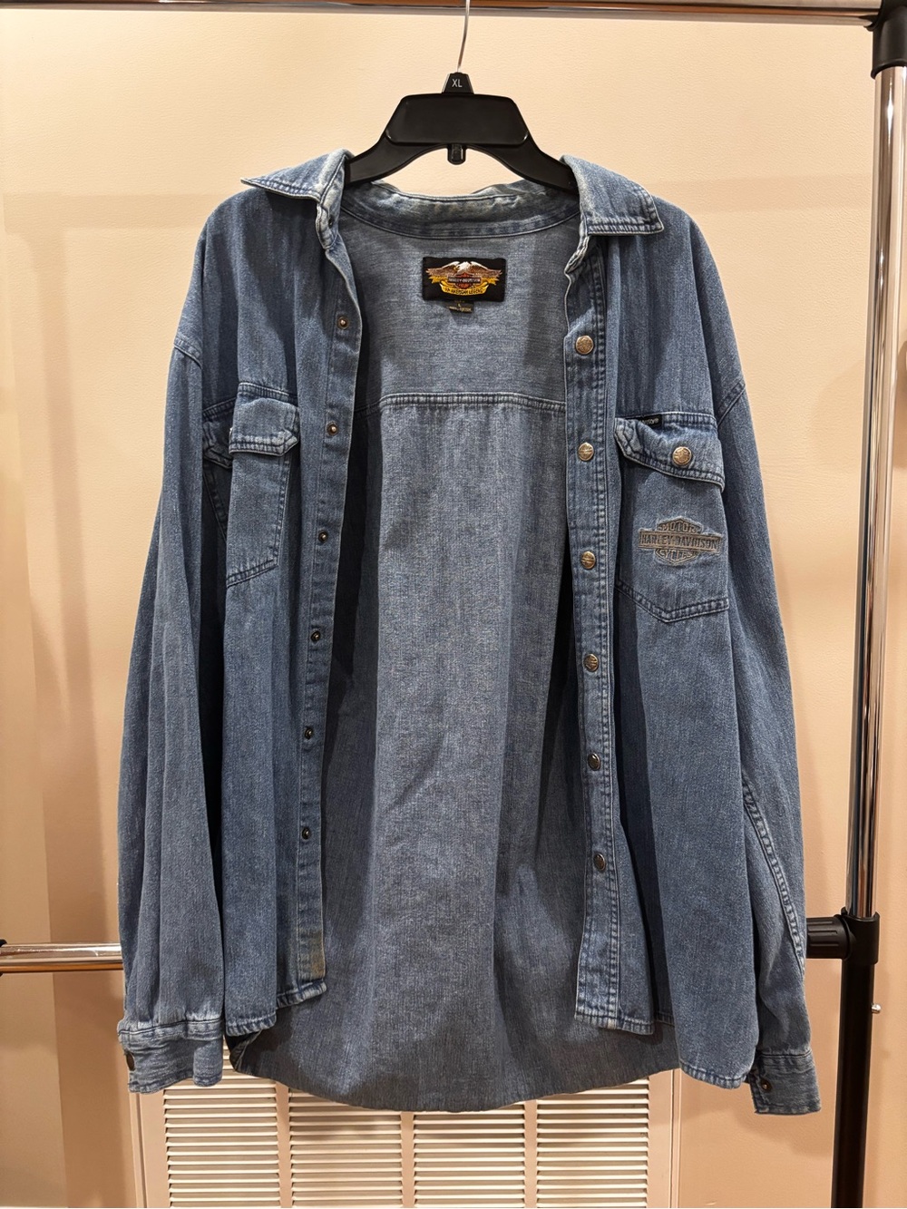 Harley-Davidson Light Blue Denim Button-Up Shirt